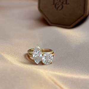Anillo de diamantes de corte redondo luminoso con diamante cultivado en laboratorio de 2.34 ct D-F VVS1-VS2 en oro amarillo de 14K y 18K para la novia moderna. - Product Image 3