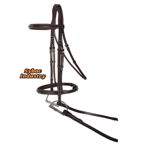 Brida de cuero de caballo Nuevo estilo inglés Brida de doma Piel de vaca genuina Caballo Headstall Cuero Premium para productos de caballo - Product Image 5
