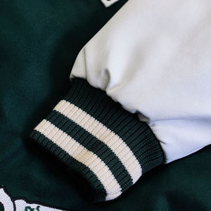 Chaqueta Universitaria de Año Nuevo 2025, 100% Algodón, Bordado Chenille, Informal, Invierno, Cuello Alto, Logotipo Frontal, Estilo Letterman, a la Moda - Product Image 5