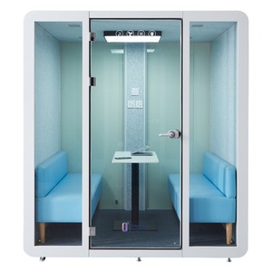 Cabina Acústica de Oficina de 4 a 6 Plazas, Móvil, con Ruedas, Luz LED, Privacidad de Audio - Product Image 2