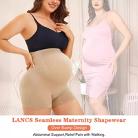 Pantalones Cortos de Maternidad de Cintura Elástica de Alta Gama, Moldeadores de Abdomen y Muslos