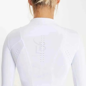 Traje de Equitación para Competición, Camisa Informal de Patrón Sólido con Hombros Caídos, Largo por Encima de la Rodilla, Tejido Transpirable - Product Image 5