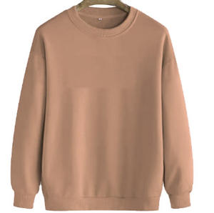 100% Cotton Crewneck Custom Logo Pullover Sweatshirt Long Sleeve T-<b>Shirt</b> - Product Image 5