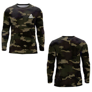 Chemises de pêche à manches longues pour hommes AFTKO, taille plus, performance, masque intégré, capuche, protection UV UPF 50+, maillots de pêche - Product Image 1