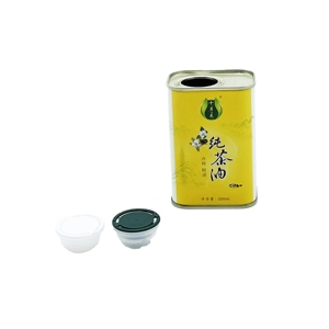 Square Shape Empty Food Oil Packaging 250ml Olive Oil Metal <b>Tin</b> Cans - Product Image 1