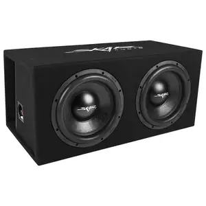 Brand New Original Skar Audio Sdr-2X12D4 Dual 12" 2400 Watt Loaded Ported Subwoofer Enclosure & Amplifiers