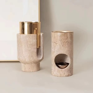 Quemador de incienso moderno árabe de estilo de Oriente Medio para fragancia Juego de soporte de incienso de mármol y Metal de excelente calidad - Product Image 6