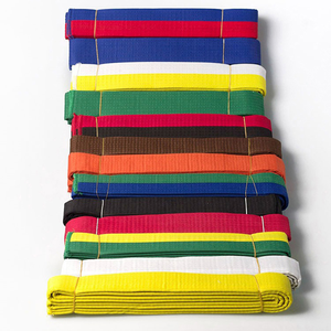 Venta al por mayor Unisex Karate Taekwondo Judo Cinturones de alta calidad 100% Algodón Poliéster Judo BJJ Jiu Jitsu Cinturones transpirables cómodos - Product Image 5
