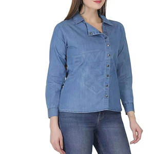 เสื้อเชิ้ตยีนส์ผู้หญิง แขนยาว สไตล์ลำลอง ติดกระดุม แฟชั่นท็อป สำหรับใส่ในชีวิตประจำวัน สไตล์สตรีท - Product Image 6