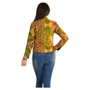 Chaqueta corta Kantha de algodón vintage ligera reversible, estilo bohemio hecho a mano para mujer, chaqueta sostenible y elegante - Product Image 6