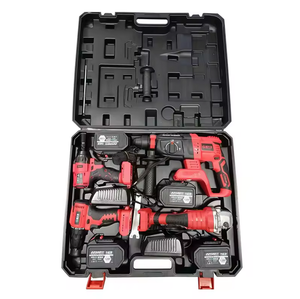 Juego de Herramientas Eléctricas de Litio de Alta Resistencia, 4 Piezas, Kit de Taladro Percutor Eléctrico, Batería Recargable de 4.0Ah, Accionamiento de 1/2 - Product Image 1