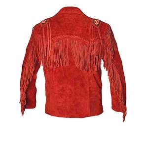 Bonned – Blouson d'hiver vintage pour homme, style western, hip-hop, enduit, coupe-vent, en daim 100 grammes, avec franges, style cowgirl bohème, service OEM - Product Image 2