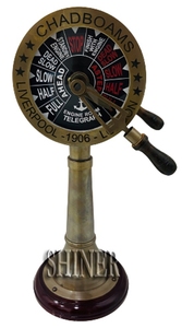 เดินเรือทองเหลือง Handmade โทรทัศน์ Vintage กล้องโทรทรรศน์ทางทะเลฐานไม้เรือเดินทะเลออกแบบโบราณโทรทัศน์ 7 นิ้ว - Product Image 2