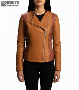 Chaqueta de cuero transpirable personalizada de alta calidad para mujer, prendas de vestir exteriores de moda de invierno, chaqueta de cuero personalizada para mujer - Product Image 6