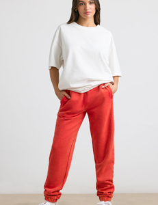 Joggers de invierno personalizados para mujer, forro polar de algodón, ropa de gimnasio y Yoga con decoración de encaje, estilo frontal plano - Product Image 3