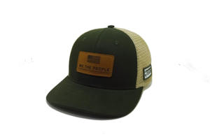 Casquette de camionneur en coton structuré avec patch en cuir réglable, Streetwear cool et respirant pour adultes, fabriquée au Vietnam. - Product Image 2