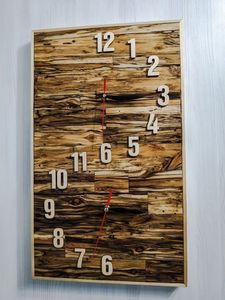 นาฬิกาแขวนผนังไม้แบบปรับแต่งได้สำหรับตกแต่งบ้านที่หรูหราตัวเรือนไม้ไผ่ทันสมัยมีกุหลาบธรรมชาติสำหรับงานแต่งงาน - Product Image 5