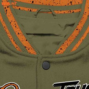 Veste universitaire cousue et brodée sur mesure de haute qualité Sublimation à col montant pour la saison d'hiver - Product Image 2