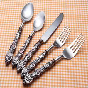 <b>Gold</b> Spoon Fork & Knives For Dinner <b>Cutlery</b> Stainless Steel <b>Cutlery</b> <b>Set</b> Restaurant Wedding Hot Selling Low Price Flatware <b>Set</b> - Product Image 3
