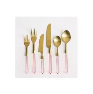 Stainless steel Wedding Business Gift Flatware <b>Knife</b> Fork Spoon Cutlery <b>Set</b> with Resin Handle <b>for</b> <b>Sale</b> - Product Image 4