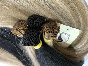 Extensions de cheveux humains européens à pointe plate en kératine, cheveux vierges à cuticules alignées, en gros - Product Image 4