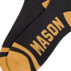 Calcetines Mason negros Unisex 83% logotipo acrílico tejido calcetines cómodos elásticos lavado a máquina Casual College ropa griega par - Product Image 3