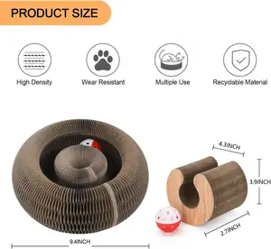 Nihai interaktif zihinsel fiziksel egzersiz kedi topu macera sihirli Organ kedi Scratcher kurulu - Product Image 4
