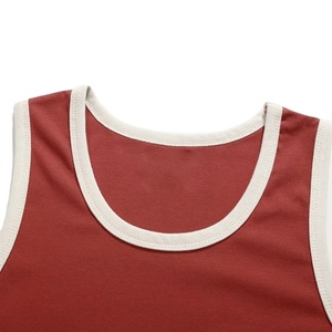 Summer Sleeveless Custom Made <b>Red</b> Tank <b>Top</b> for <b>Men</b> Gym Wear Workout <b>Men</b> Tank <b>Tops</b> Cotton Plain Design Fitness Wear in Wholesale - Product Image 3