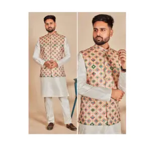 Neueste Designer Koti Kurta Pajama für Herren Hochzeit und Party Anlass zu erschwinglichem Preis aus Indien verfügbar