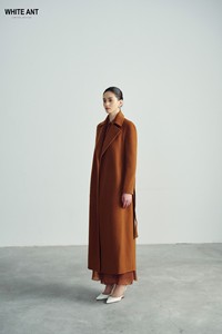 Alta calidad marrón LUKE COATS tela de Cachemira 20% Cachemira 80% lana larga recta Mangto camisa abrigos de Mujer cosidos a mano - Product Image 2