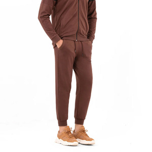 Vente en gros 2024 Arrivages Ensemble de survêtement à fermeture éclair à panneau contrasté marron pour hommes à vendre avec logo personnalisé et design Survêtements pour hommes - Product Image 5