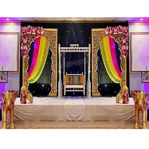 ชุดตกแต่งเวทีงานแต่งงานสำหรับสุภาพสตรีไม่เหมือนใครชุดตกแต่งแบบเฮนน่าจัดงานแต่งงานแบบชาวปากีสถาน - Product Image 1