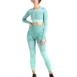 Women's Quick-Dry Seamless Yoga Set Reversible Sports Bra <b>Leggings</b> Breathable Athletic Fitness Tops Bottoms Solid <b>Pattern</b> XS - Product Image 1