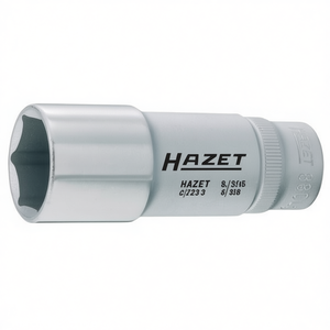 Hazet 3/8'' Long Metric Square 6-Point <b>Socket</b> with Traction Profile - Product Image 2