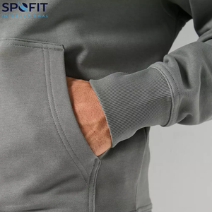 Low Price Men's Casual Solid Tracksuit Sports Sweat Suit High Quality 100% Cotton <b>Fleece</b> Lightweight Breathable Training Jogging - Product Image 2