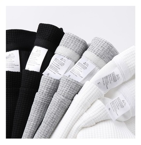 Roof Gallery Plus Size Men's Waffle Knit Crew Neck T-Shirt 260gsm Breathable Casual Short Sleeve Solid Color Blank for Printing - Product Image 4