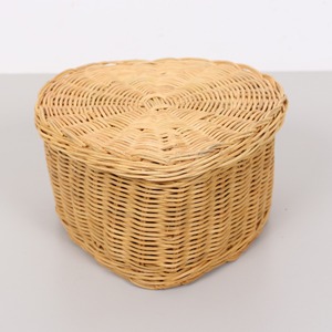 Hermosas cajas de regalo de ratán natural tejidas a mano, embalaje para regalos florales, caja de mimbre con tapa en forma de corazón más económica - Product Image 6