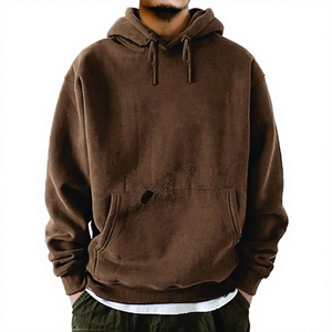 Sudadera con Capucha Oversize de Felpa Francesa Gruesa Personalizada al por Mayor para Hombre, con Bordado y Estampado Puff Esencial - Product Image 1