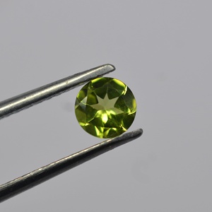 Pierre précieuse verte péridot de qualité supérieure, 100 % naturelle, ronde, facettée, calibrée, pour la fabrication de bijoux, en vrac, effet œil de chat - Product Image 2