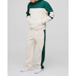 Conjunto Deportivo Unisex de Pantalones Deportivos Acampanados de Algodón Sólido Transpirable de Alta Calidad con Capucha y Cremallera Completa, Logotipo Personalizado, Talla Grande, Felpa Estampada - Product Image 4