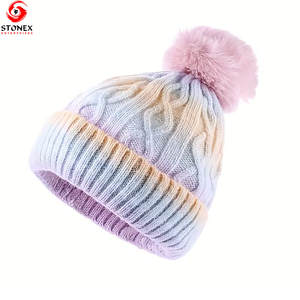 Nouveaux bonnets en tricot en peluche d'hiver tendance, logo personnalisé, vente chaude, chaud, voyage, plage, hommes, 100% acrylique - Product Image 4