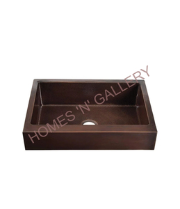 Customized Handmade Single Hammered Copper <b>Kitchen</b> <b>Sink</b> Premium Decorative Design Shiny Finish High Quality Counter High Selling - Product Image 6