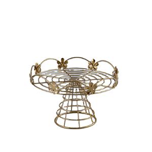 Support à gâteau en métal plaqué or Base en fil métallique Nouveau style Tasse à gâteau Serveur de service pour mariage Hôtel Table Utilisation Emballé Sac OPP - Product Image 1