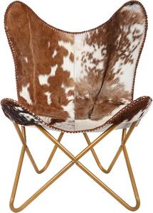 BKF Handcrafted Foldable Cowhide Leather Butterfly Design Leisure <b>Chair</b> Rustic Iron Frame <b>for</b> Home Office Dining Room Outdoor - Product Image 5