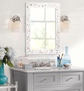 Miroir de décoration murale en incrustation de nacre naturelle brillante pour entrée école atelier hôpital Villa bureau à domicile clinique-beau design - Product Image 3