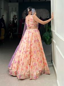 Exclusivo Presenting New Designer Tussar Silk con estampado floral Bright Festival Season Navaratri Collection Listo para stock - Product Image 5