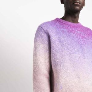 Pulls pour hommes à manches longues en mohair et laine, design athlétique international, ourlet droit, logo personnalisé, séchage rapide, anti-boulochage - Product Image 5