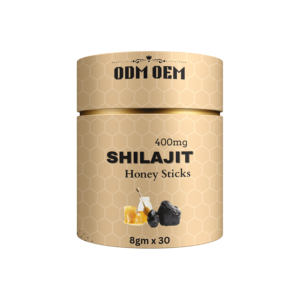 Paquet de saveur de chocolat noir de l'Himalaya de marque privée Shilajit et extraits liquides de miel 400mg 8gm Shilajit Honey Sticks - Product Image 1