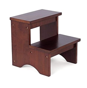 Tabouret d'appoint en bois de style vintage avec cadre en bois robuste, idéal pour les cuisines rustiques, les salles de bain, les chambres à coucher et le rangement dans le garde-manger - Product Image 5