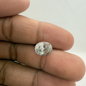 เพทายเจียระไนเป็นรูปไข่คริสตัลธรรมชาติ5.59cts ไม่มีสี10.9x8.7x6.2มม. สำหรับการทำเครื่องประดับ - Product Image 2